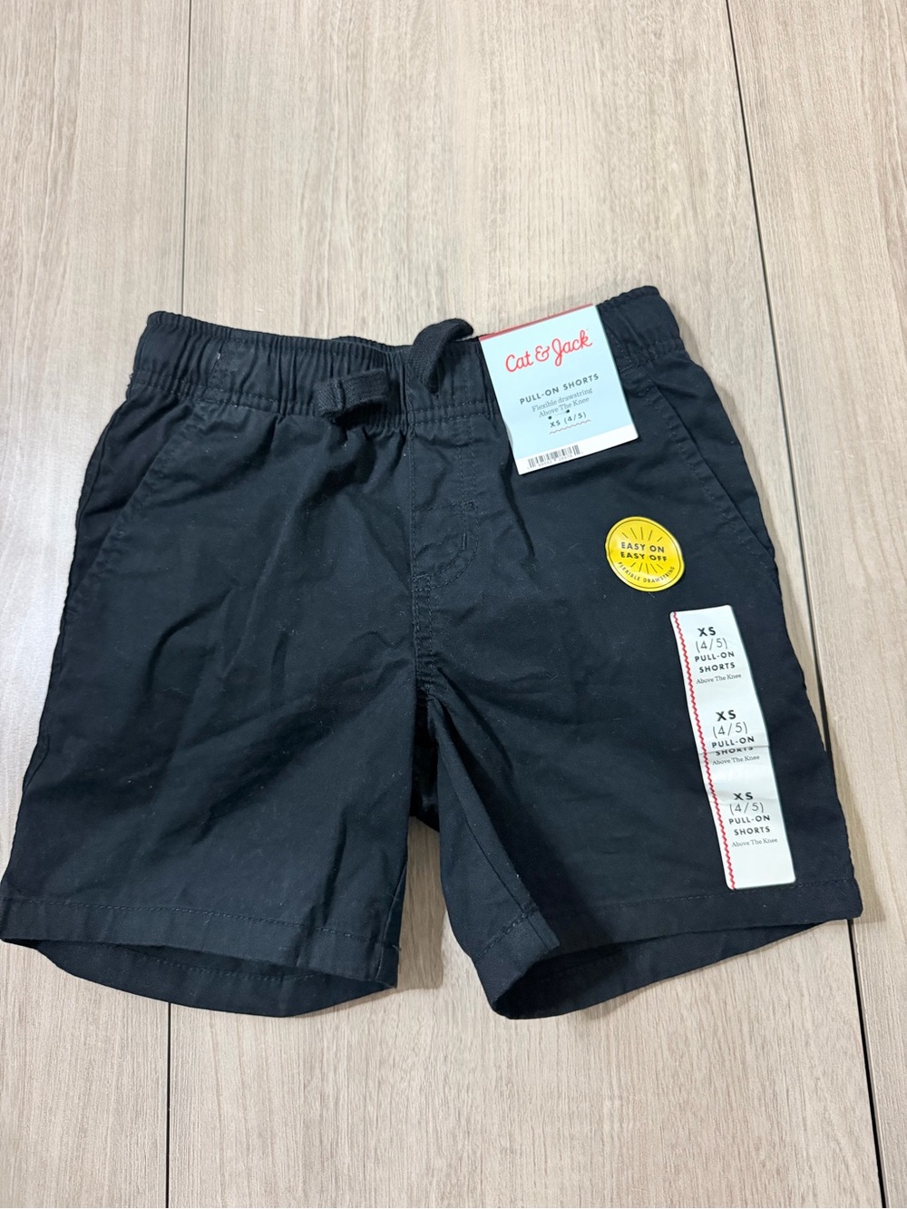 Cat & Jack Black Pull-On Shorts with Drawstring